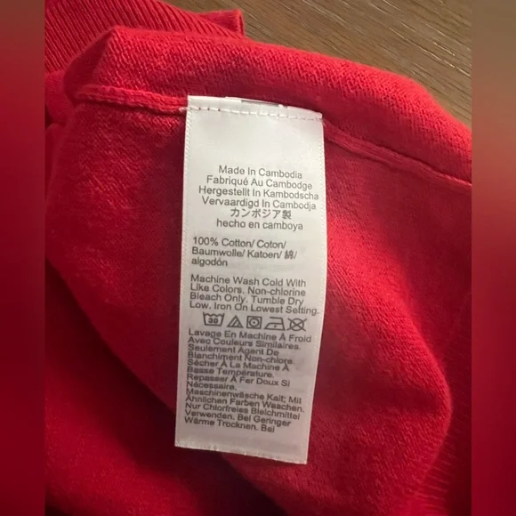 J.Crew Classic Cotton Sweater Shell Vest in Red XL - Picture 6 of 6